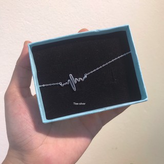 Dây chuyền bạc nữ TLEE nhịp tim trơn basic bạc Italy TLEE JEWELRY