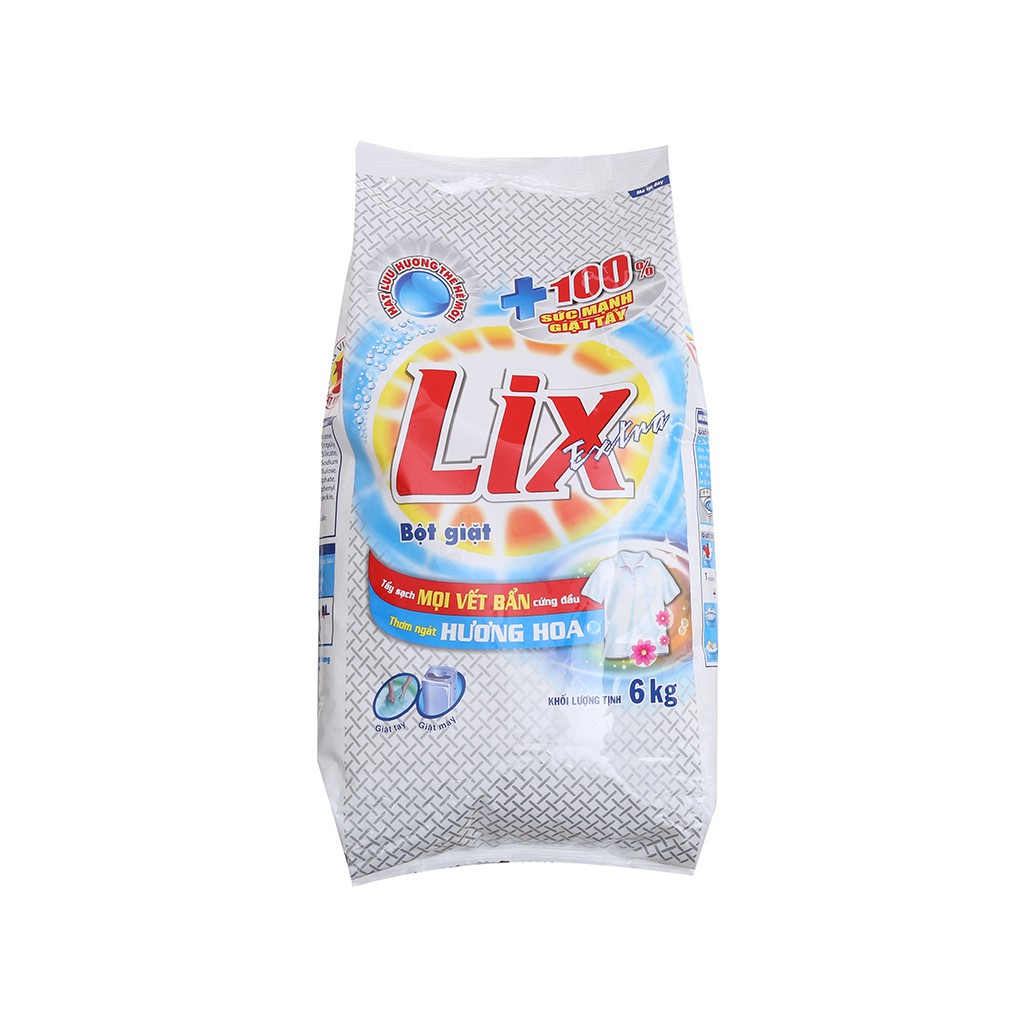 Bột giặt Lix Extra hương hoa 6kg