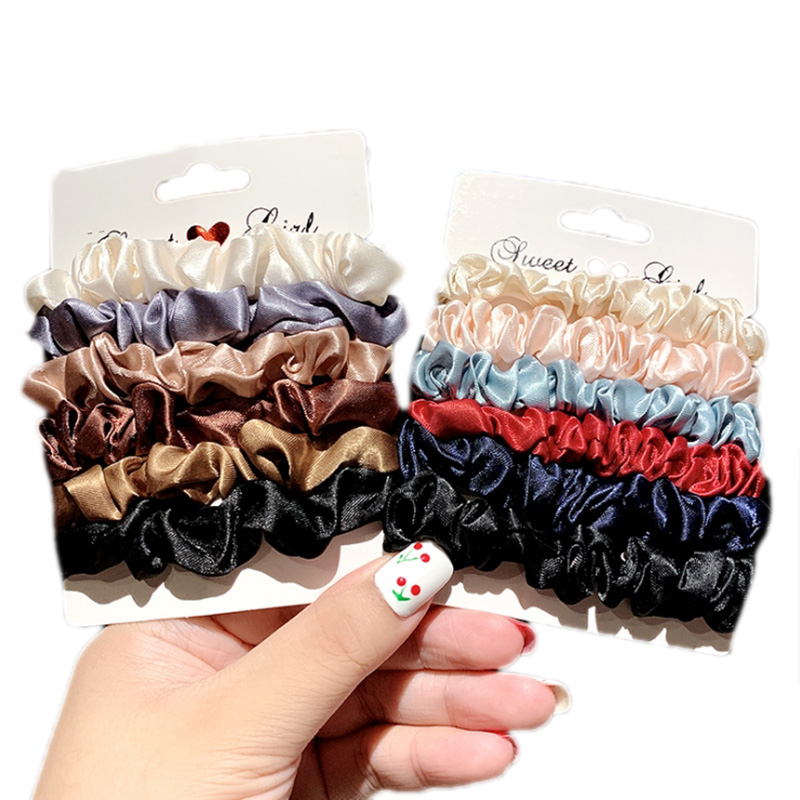 Bộ 6 Dây Cột Tóc Co Giãn Lấp Lánh Độc Đáo