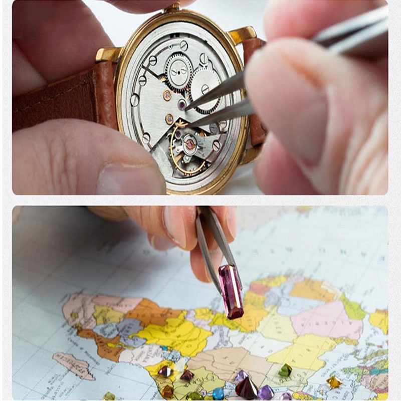 Nhíp Sửa Chữa Bằng Thép Không Gỉ Với Hộp Thiếc