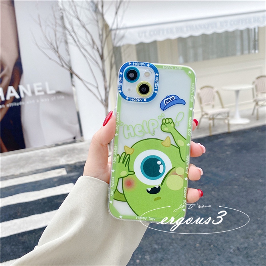 Ốp Điện Thoại Mềm Họa Tiết Quái Vật Hoạt Hình Cho iPhone 14 13 12 11 Pro Max SE2020 X XR Xs Max 7 8 6 6s Plus