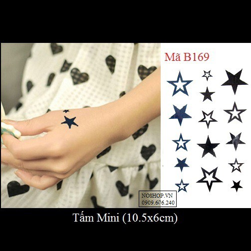 Hình xăm dán ngôi sao B169