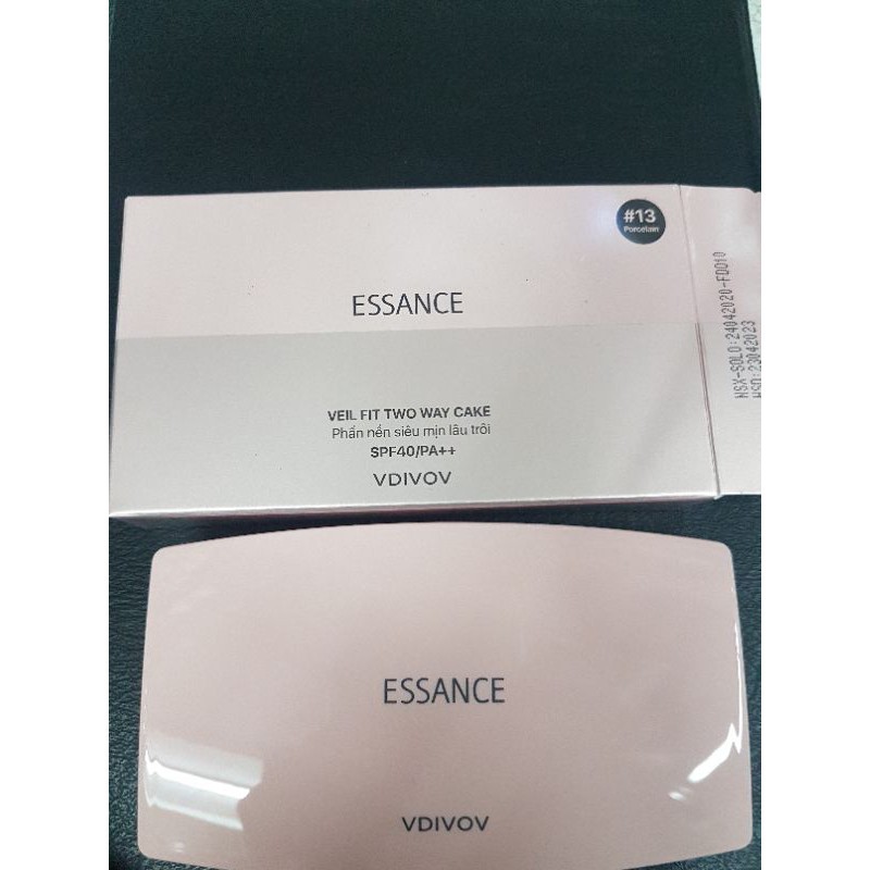 (Mẫu mới) Phấn Nền Siêu Mịn Lâu Trôi Essance VEIL FIT TWO CAKE VDIVOV SPF40 | BigBuy360 - bigbuy360.vn