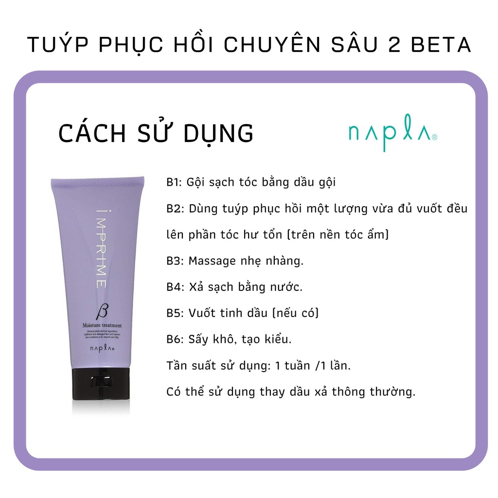 [ND] Phục hồi hư tổn cùng kem hấp tóc Beta Treatment và Tinh dầu Quality Rich Oil - Napla Nhật Bản