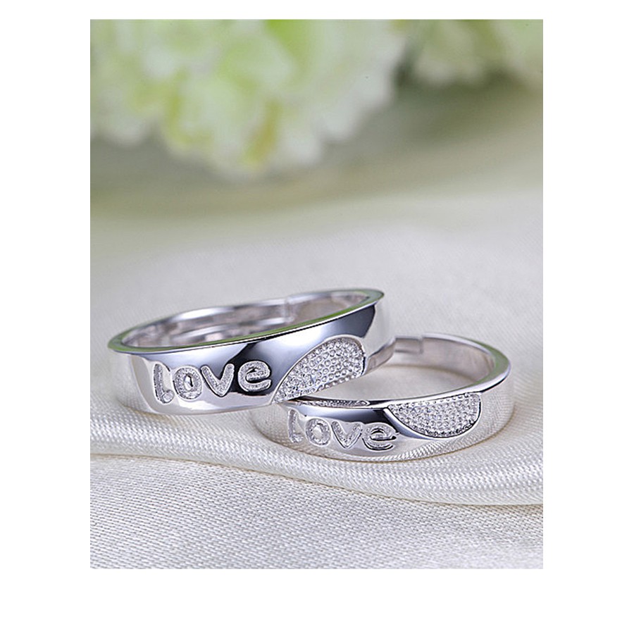 Nhẫn đôi - Nhẫn đôi nam nữ - Nhẫn cặp đôi bạc 925 [TS.ND.LOVE]