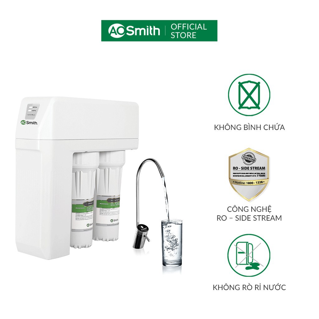 Máy lọc nước A. O. Smith R400S (màn hình cảnh báo dạng 2 nút LED )