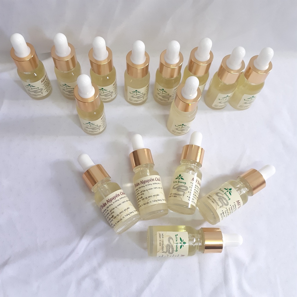 Mỡ trăn lọ nhỏ dung tích 10ml, dùng cho thẩm mỹ hoặc làm đẹp