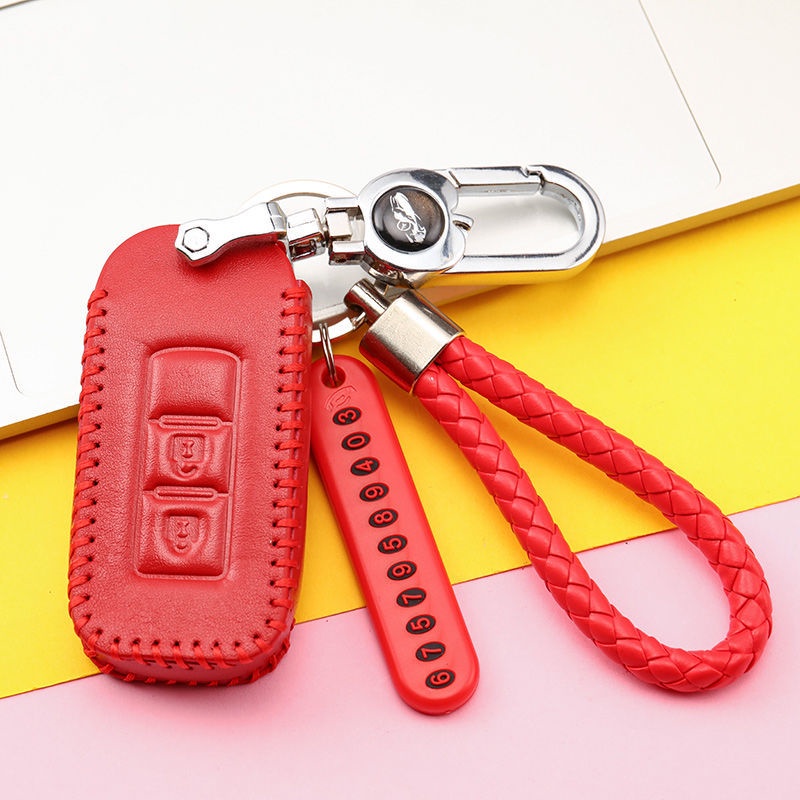 Vỏ da bảo vệ chìa khóa điều khiển từ xa không chìa khóa cho Mitsubishi Logo Triton Outlander Mirage ASX Lancer EVO PAJERO GRANDIS GALANT Xpander