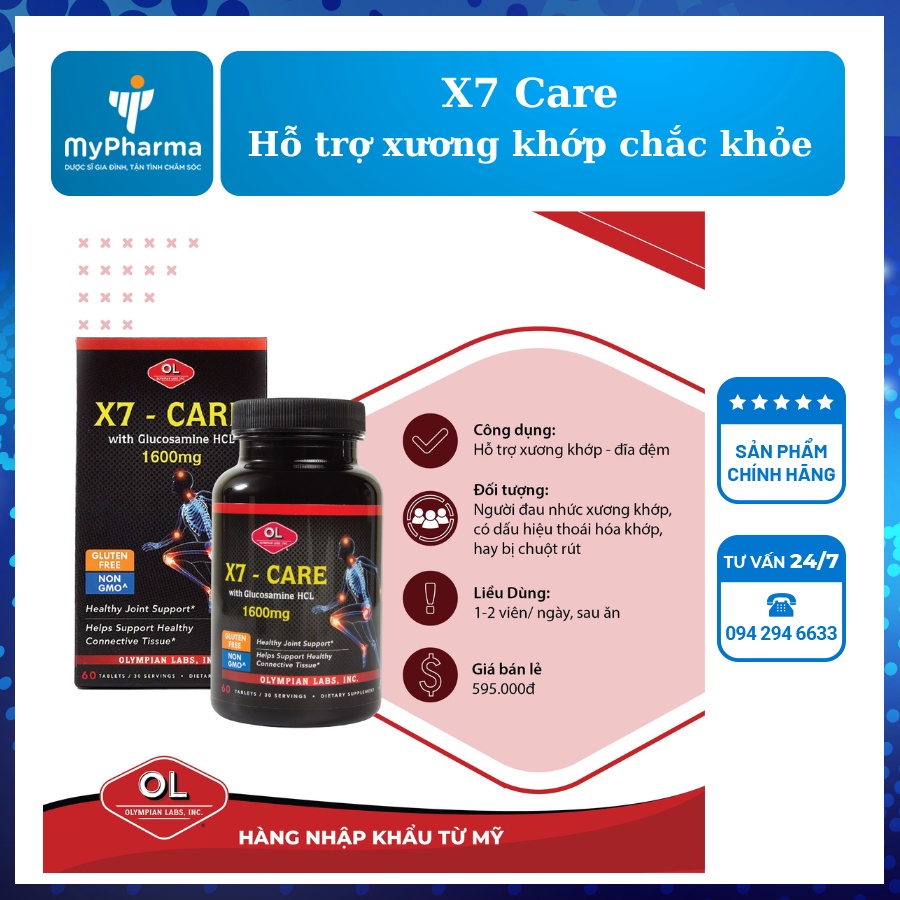 X7 Care – Bổ sung dưỡng chất cho xương khớp, duy trì chức năng đĩa đệm