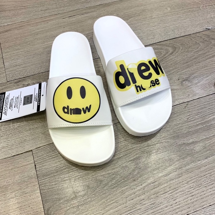 Dép Unisex quai ngang nam nữ mặt cười Drew [ fullbox + hàng loại 1 + mẫu mới ra mắt ] mẫu dép thể thao hottrend