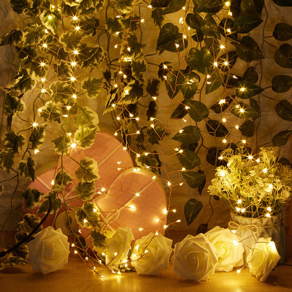 Dây Đèn Led 100 / 200 Bóng Có Điều Khiển Từ Xa Trang Trí Giáng Sinh