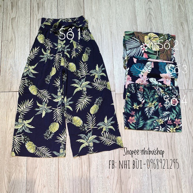 Quần ống rộng hoa lá siêu hot CEN FASHION