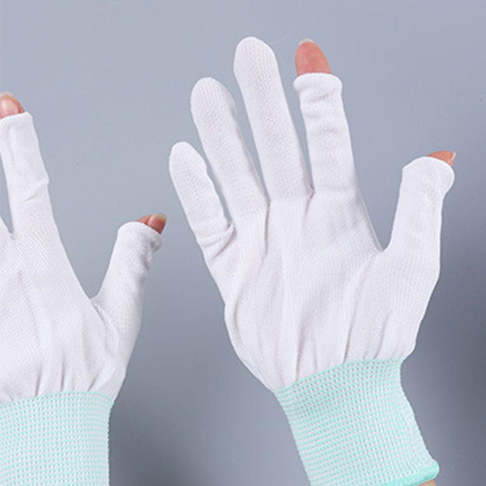 AROMA Găng Tay Nylon Mỏng Ba Ngón Thoáng Khí Chống Nắng Không Màu Trơn Dùng Lái Xe Bảo Vệ Ngón Tay Chống Trượt Cho Nam