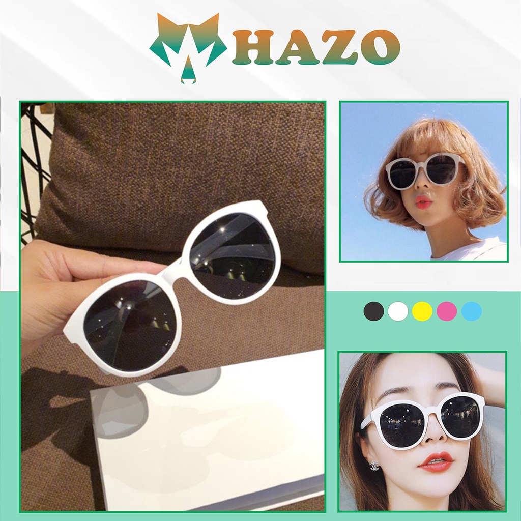 Mắt Kính Thời Trang Trắng Tròn Hot Girl Mùa Hè Hot Trend - Hazo