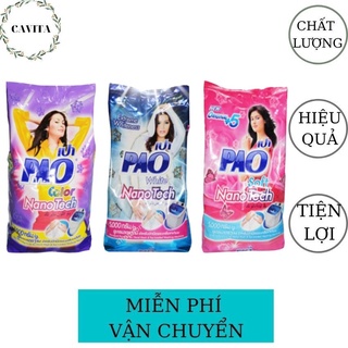 [FreeShip] Bột Giặt Pao 5kg Thái Lan CAVITA giúp quần áo trắng sáng, mềm vải, sạch khuẩn lưu hương lâu