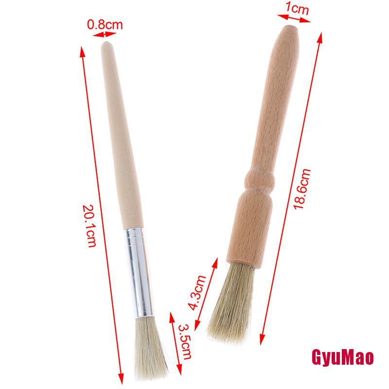 Cọ Quét Bụi Máy Pha Cà Phê Tay Cầm Bằng Gỗ Tự Nhiên