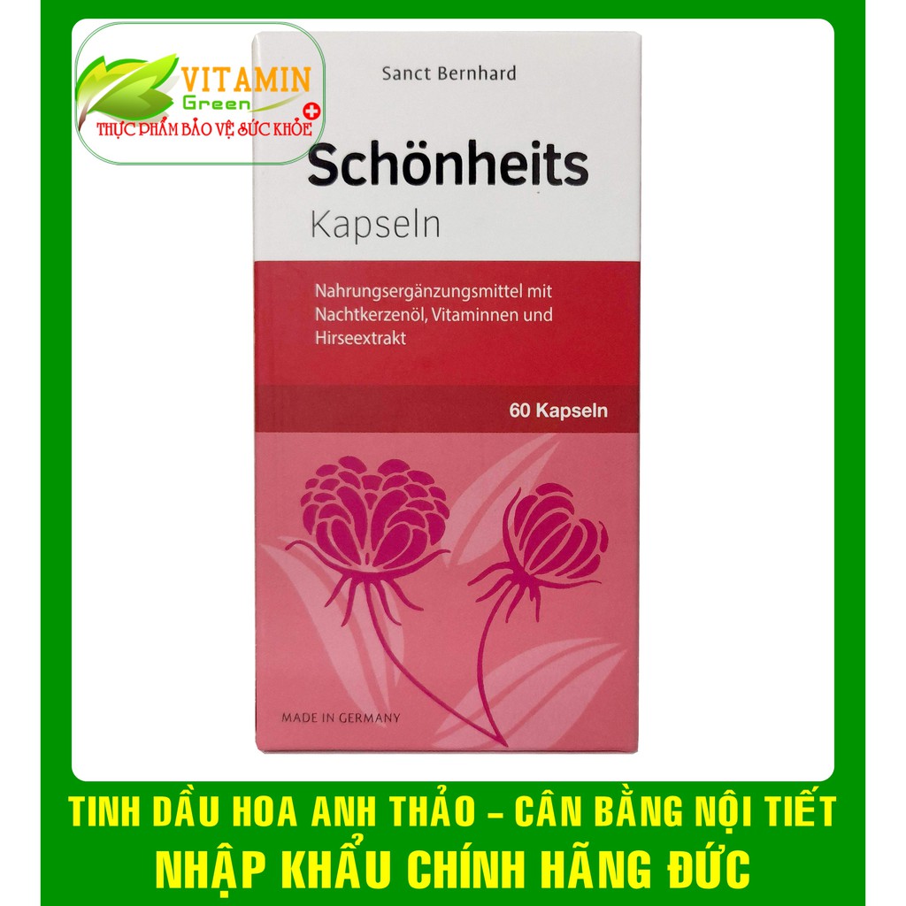 TINH DẦU HOA ANH THẢO SCHONHEITS GIÚP CÂN BẰNG NỘI TIẾT (60 viên) | NHẬP KHẨU CHÍNH HÃNG ĐỨC