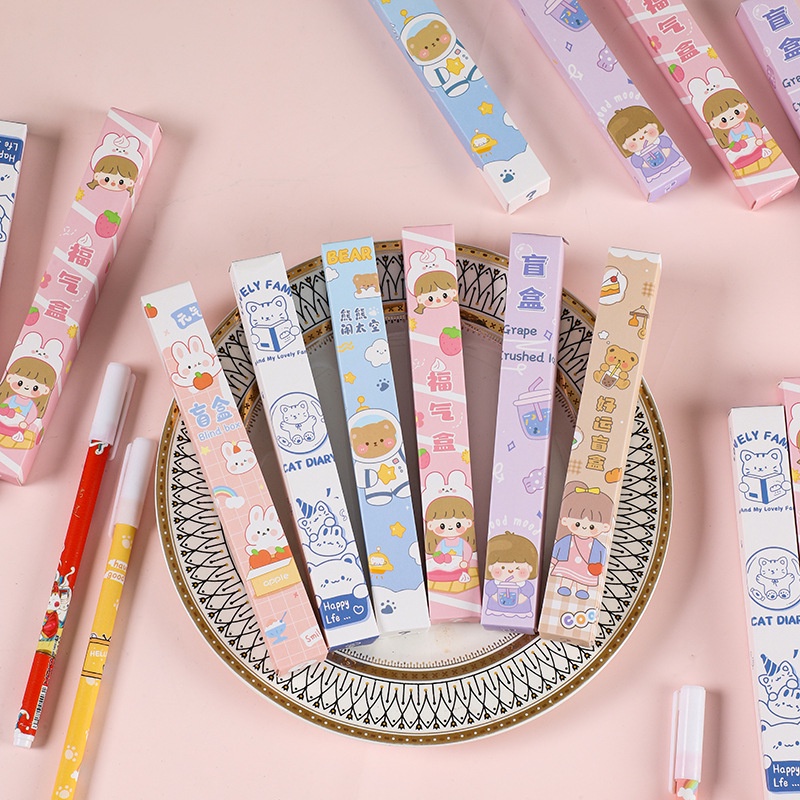 Hộp Bút Bi 0.5mm Họa Tiết Hoạt Hình Dễ Thương