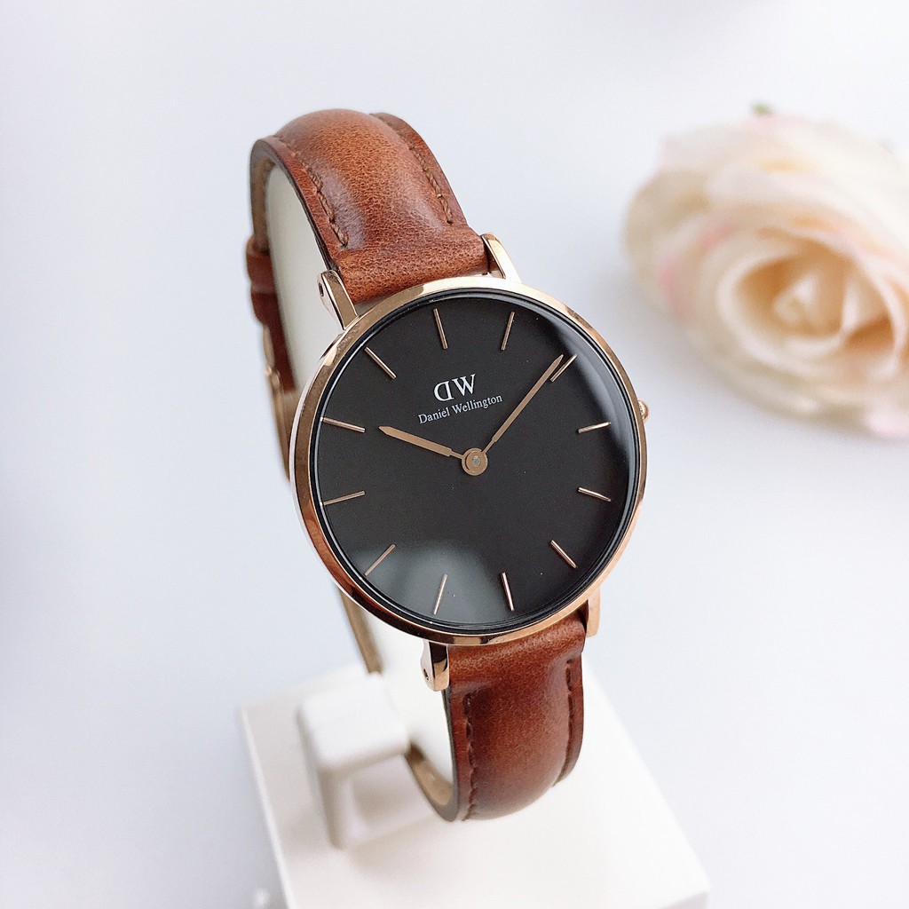 Đồng hồ nữ Daniel Wellington Classic Petite Dây da 32mm 28mm & Vòng tay DW Classic Cuff tặng kèm Dây chuyền DW