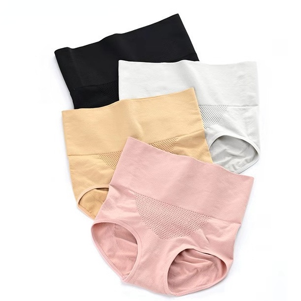Quần Lót Cotton Lưng Cao Họa Tiết Tổ Ong Cho Nữ