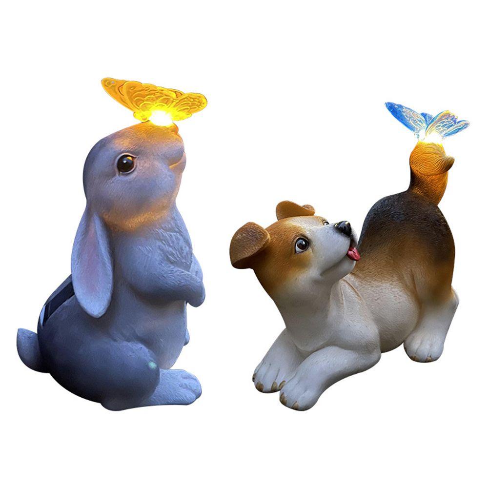 SUENIN Đèn Năng Lượng Mặt Trời Bằng Nhựa Resin Hình Chú Chó SUENIN Đáng Yêu
