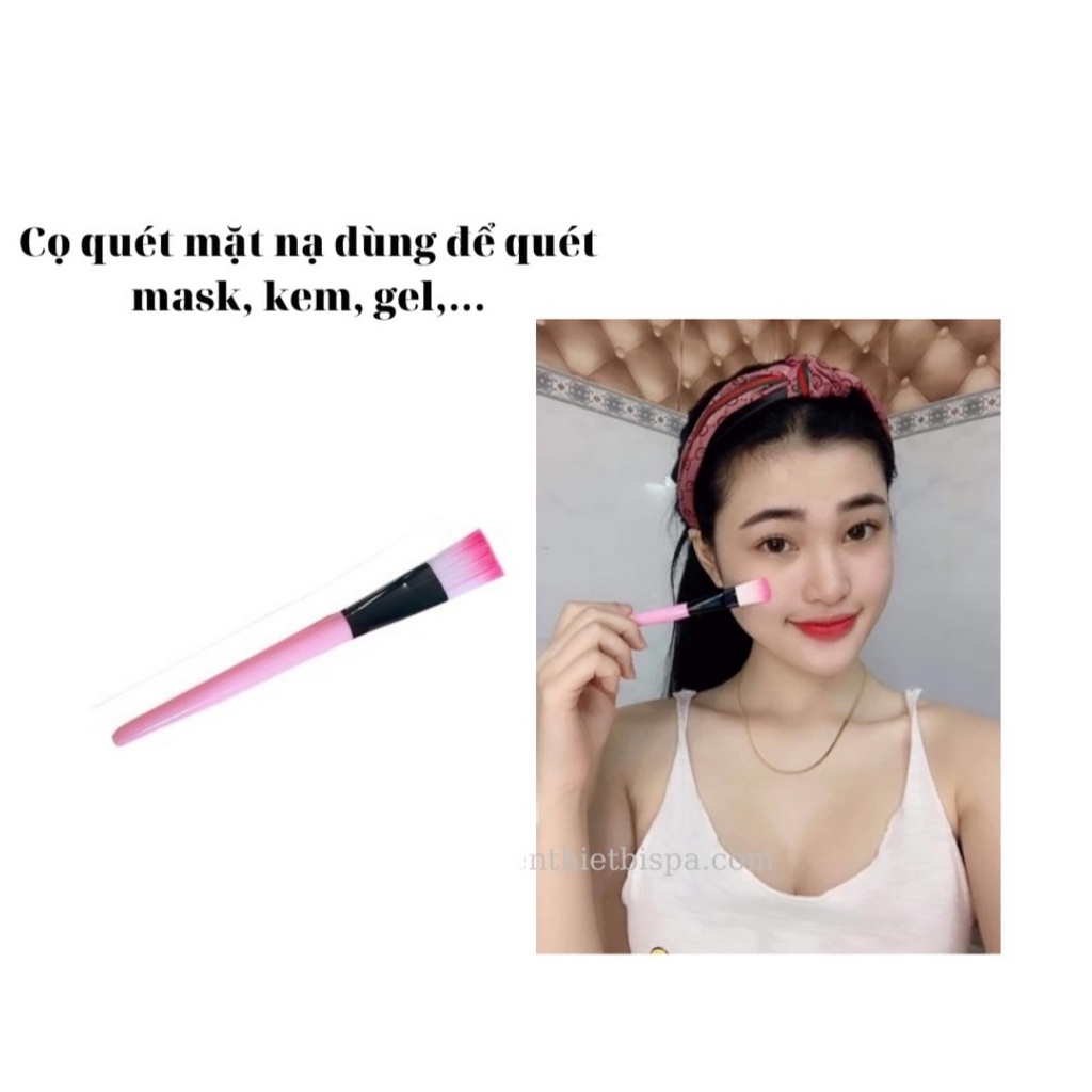 Cọ quét mặt nạ,cọ đắp nạ,cọ mask,cọ nạ silicon,cọ cán hồng