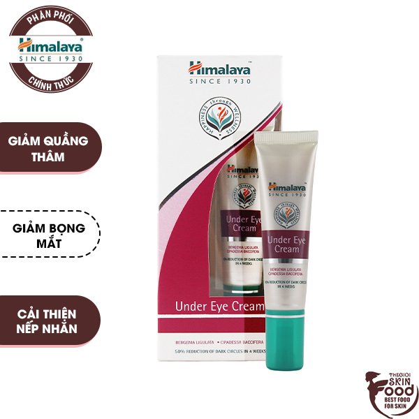 Kem Dưỡng Mắt giảm Quầng Thâm, Giảm Bọng Mắt, Chống Lão Hóa Himalaya Under Eye Cream 15ml