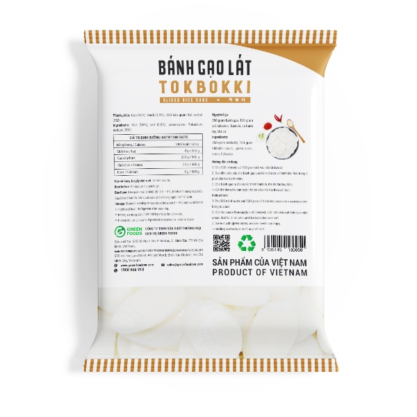 Bánh Gạo Hàn Quốc Tokbokki Dạng Lát