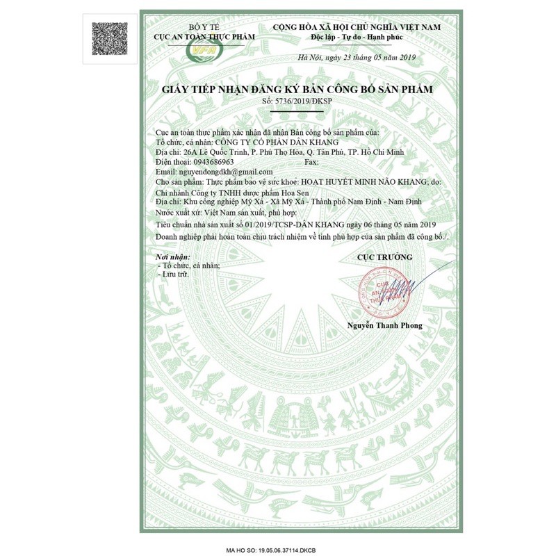 Hoạt Huyết Minh Não Khang