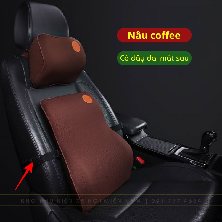 Gối tựa đầu tựa lưng cao su non cao cấp siêu đàn hồi Mincar