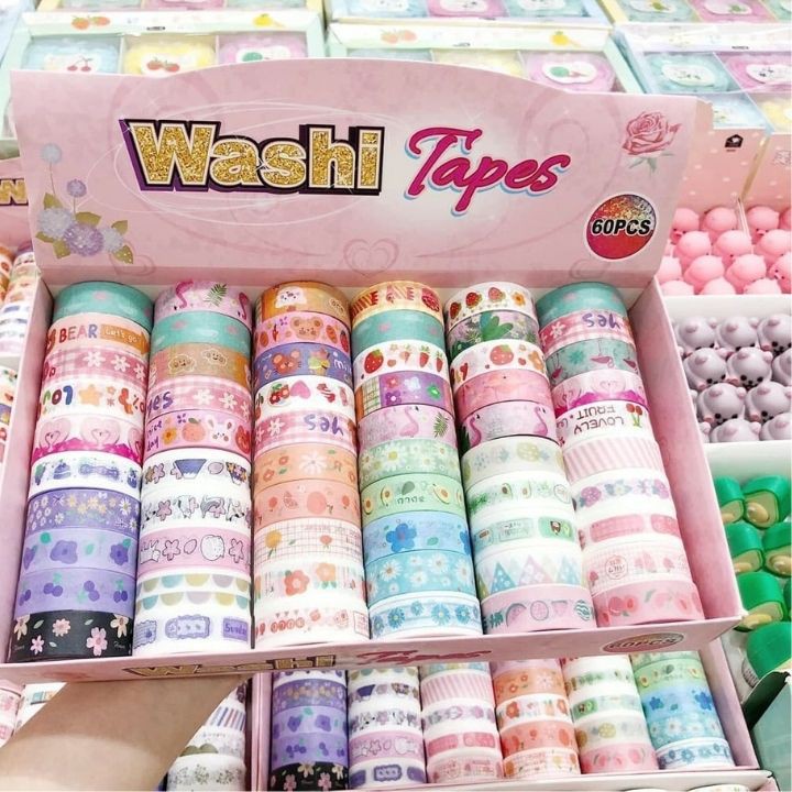 Cuộn Băng Dính Washi Tape Băng Keo Dán Washi Tape Trang Trí Cho Bạn Gái Bé Gái