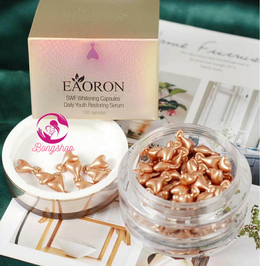 Kem dưỡng Eaoron đêm ngọc trai Shining Cream, Kem ngày tinh thể sáng da Crystal White Brightening, Serum SWF Whitening