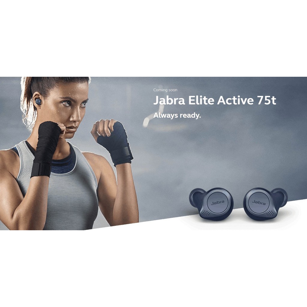 Giá sập sàn - Tai nghe Jabra Active 75t Chính hãng, true wireless, chống ồn, chống nước, 4 mic đàm thoại cực rõ