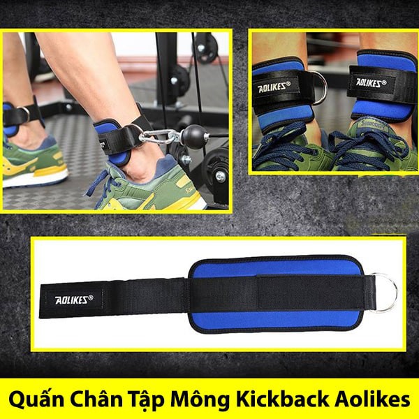 Đai Quấn Cổ Chân Kickback Strap Dùng Để Tập Chân Mông Đùi Với Cáp Hoặc Dây Kháng Lực