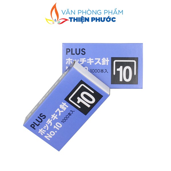 Kim bấm giấy số 10 số 3 Plus - Hộp 1000 kim THIỆN PHƯỚC
