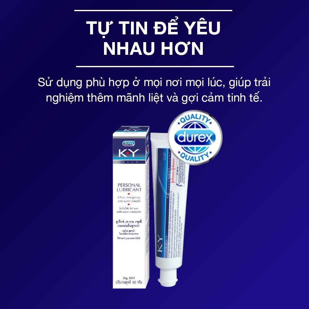 Gel Bôi Trơn Durex KY Jelly - 50g -Tăng Khoái Cảm -Tăng Sự Kích Thích - Tăng Độ Nhờn - Không Mùi - Không Màu - Che Tên.