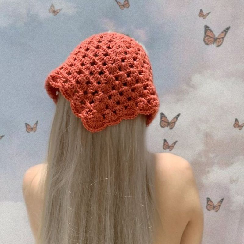 Làm theo yêu cầu) KHĂN BANDANA LEN ĐỘI ĐẦU HANDMADE