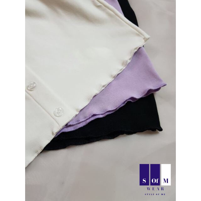 Áo Croptop SOfM WEAR nút giả (HỒNG, TÍM) | BigBuy360 - bigbuy360.vn