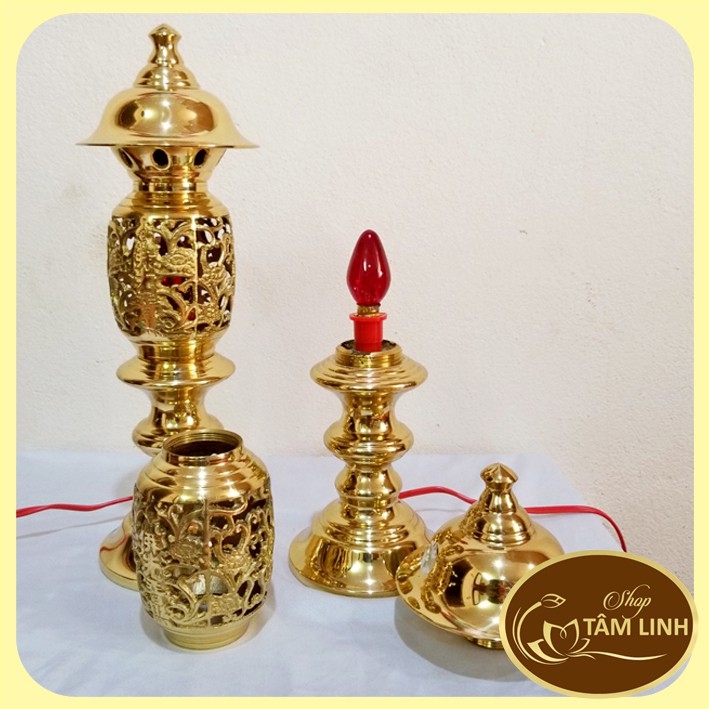 Cap Chân Đèn Điện Bằng Đồng Lộc Thành