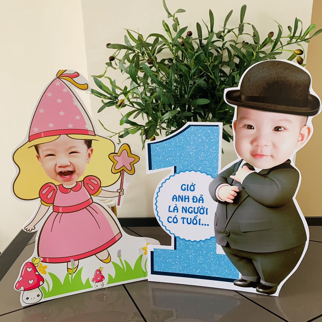 Nhận Đặt gấp_Hình Chibi 60cm để bàn trang trí sinh nhật cho bé