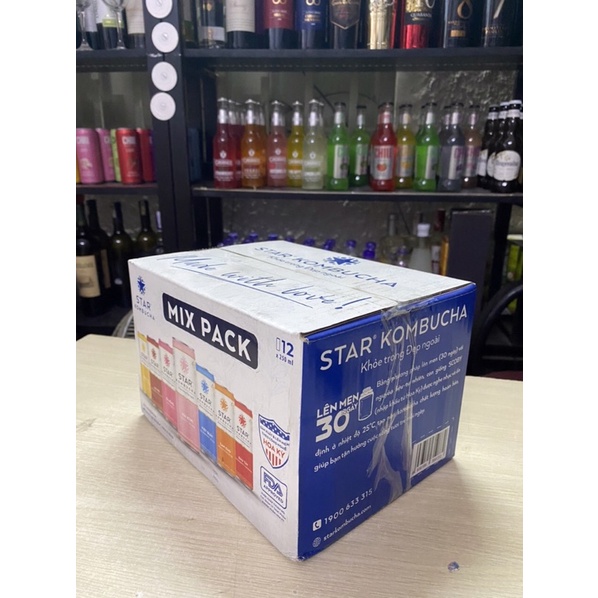 Combo Mix 12 Lon Trà Star Kombucha Bổ Sung Lợi Khuẩn-Men Vi sinh
