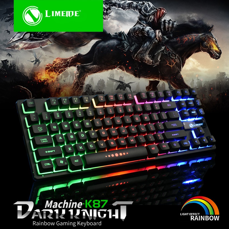 Bàn Phím Gaming Cơ Chơi Game K87 87 Phím Có Đèn Led RGB