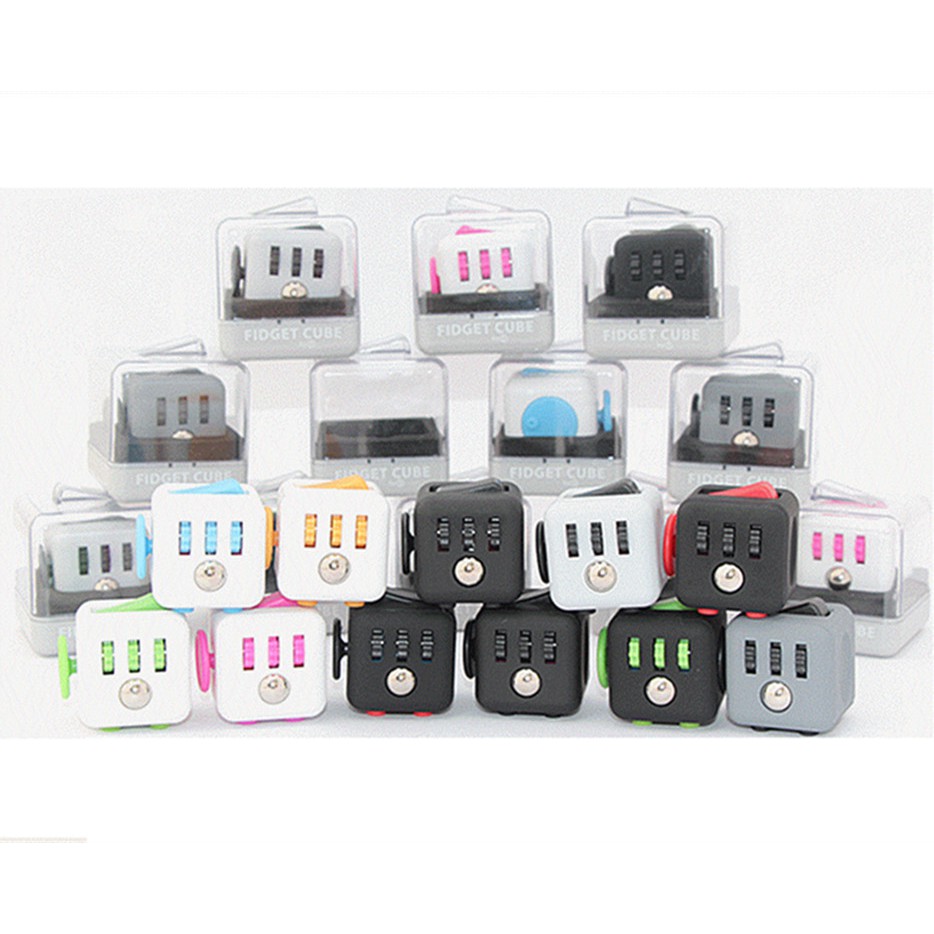 Fidget Cube Hộp Nhựa Trong Suốt Loại Cao Cấp