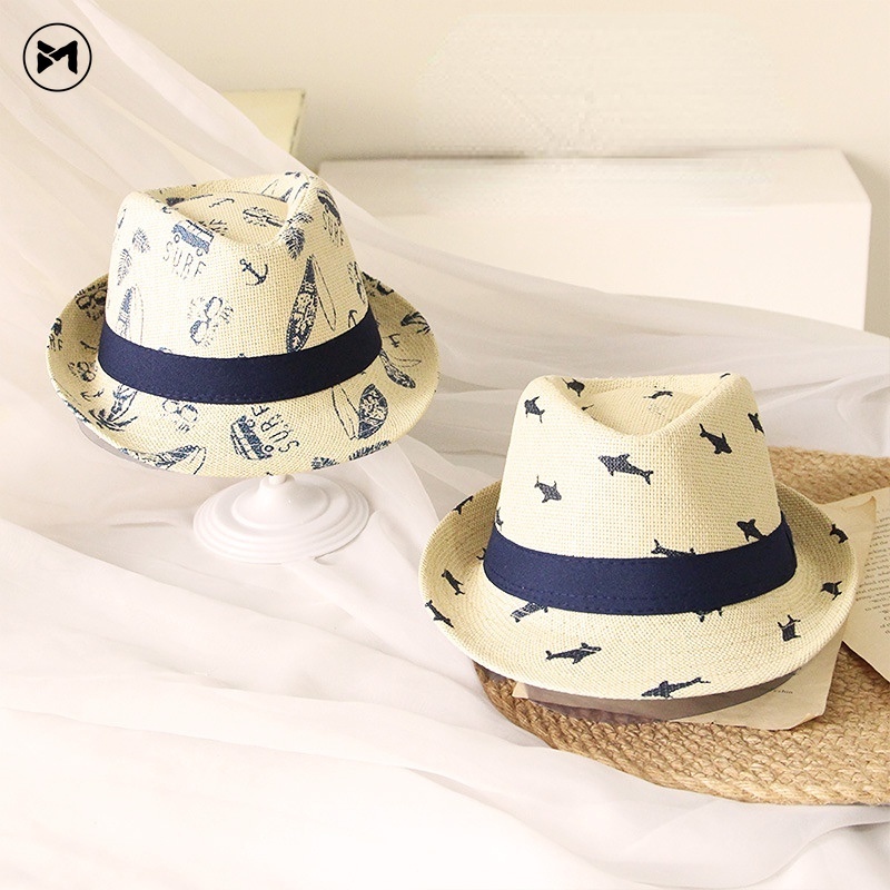 Mũ Cói Chống Nắng Thoáng Khí Thời Trang Bốn Mùa Cho Bé