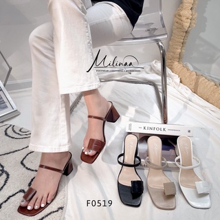 DÉP GUỐC NỮ GÓT VUÔNG 5P MỘT QUAI MÃNH PHỐI XỎ NGÓN BẢN F0519