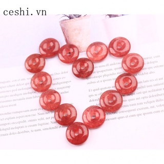 Natural strawberry crystal pendant