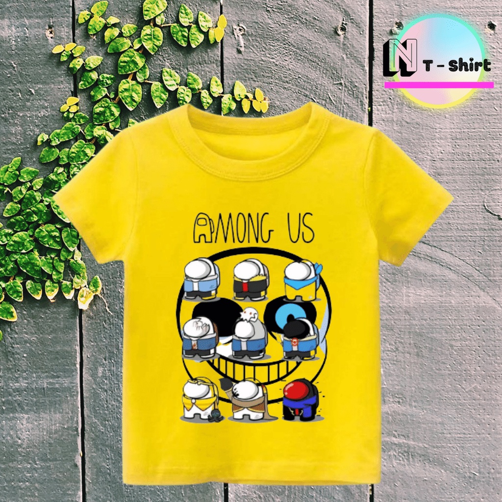 Áo thun cho bé trai và bé gái in hình Among Us & Sans , Áo cotton mặc mát thoải mái NTShirt 01