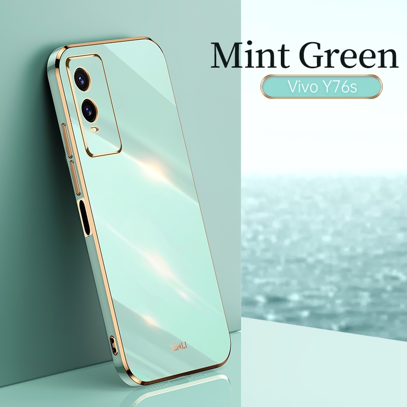 Ốp Điện Thoại Silicon Siêu Mỏng Mạ Màu Cho VIVO Y76 5G Y74s Y76s Y15a Y15s Y33s Y21 Y21s Y21T Y20 Y20s Y20i Y72 Y12 Y15 Y17