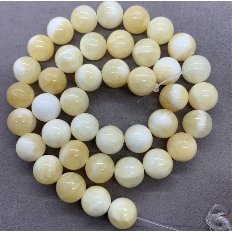 Chuỗi Hạt Đá 6/8/10mm Màu Trắng Tự Nhiên Dùng Làm Trang Sức