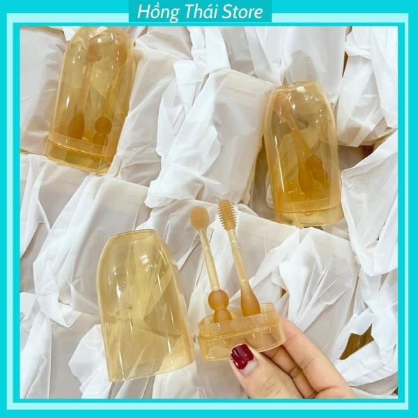 Set Rơ Lưỡi Và Bàn Chải Đánh Răng Silicon Cho Bé Từ 0-18Tháng